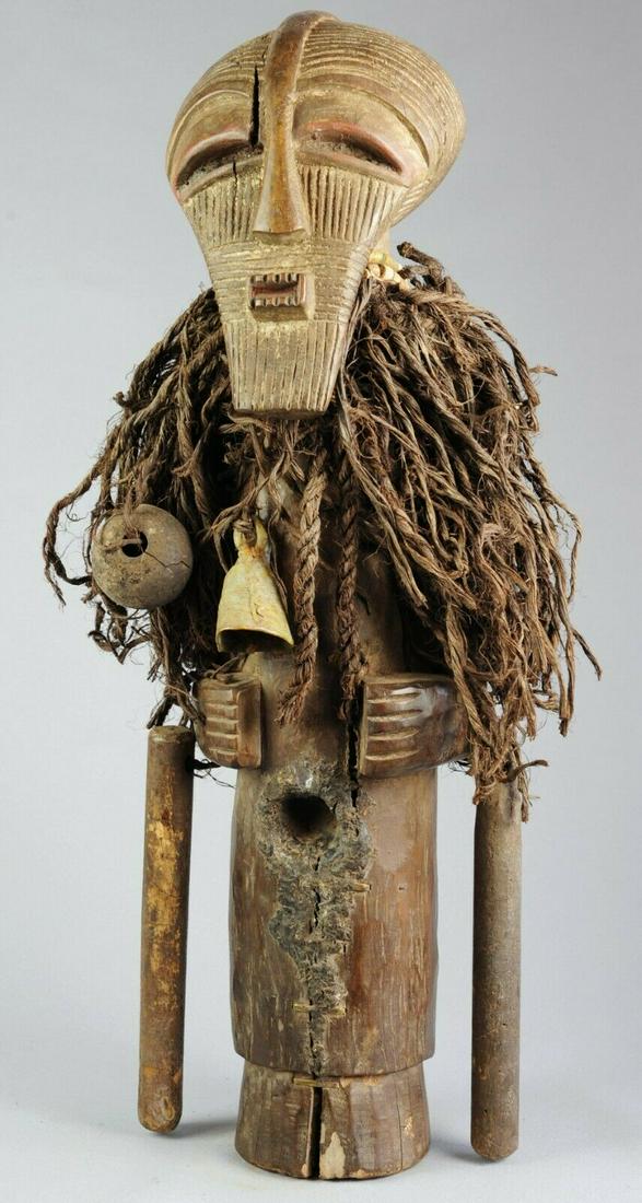 SONGYE Kifwebe Nice Power Fetish Figure Nkisi Congo Drc: CONGO DRC SONGYE KIFWEBE POWER FIGURE According to Neyt (2004), statuettes representing a mask wearer are particularly rare and are attached to workshops near Kisengwa, in the south-east of the Songye