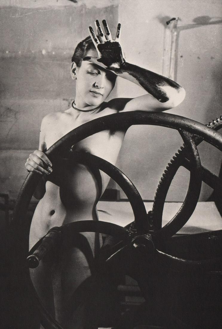 MAN RAY - Erotique voilee, Meret Oppenheim, 1933: Artist: MAN RAY Print Title: Erotique voilee, Meret Oppenheim, 1933 Medium: PhotoLitho Printed 1980’s in Japan Image size (inches) approx. 9 x 7” Man Ray was an American visual artist who spent mo
