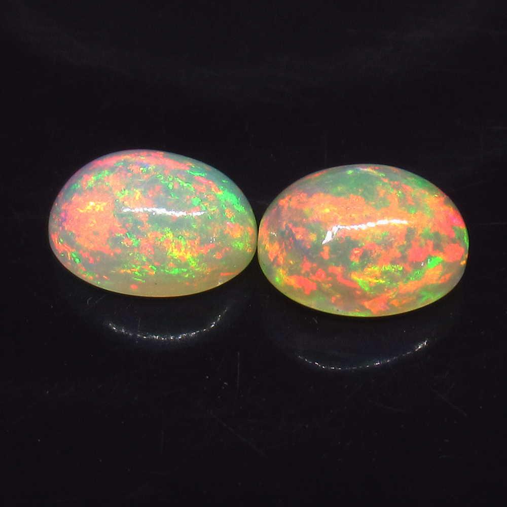 2.07 Ct Natural Ethiopian Multi-Color Fire Opal Oval (1 of 2)