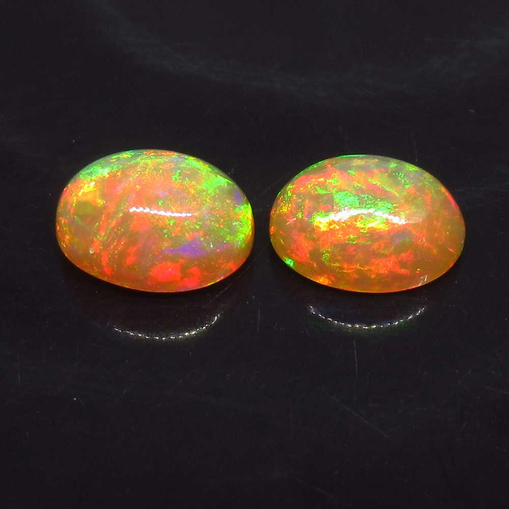 2.08 Ct Natural Ethiopian Multi-Color Fire Opal Oval (1 of 2)