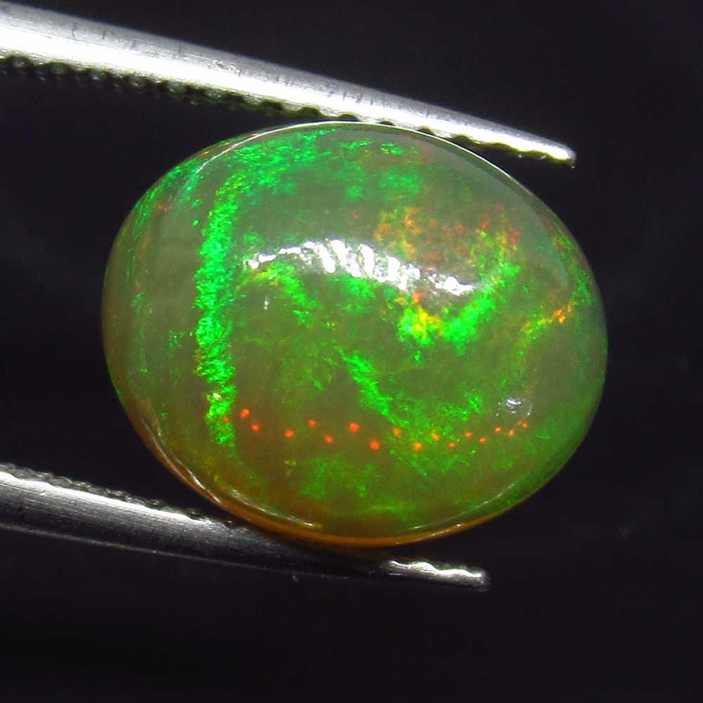 3.75 Ct Natural Ethiopian Multi-Color Fire Opal Oval (1 of 2)