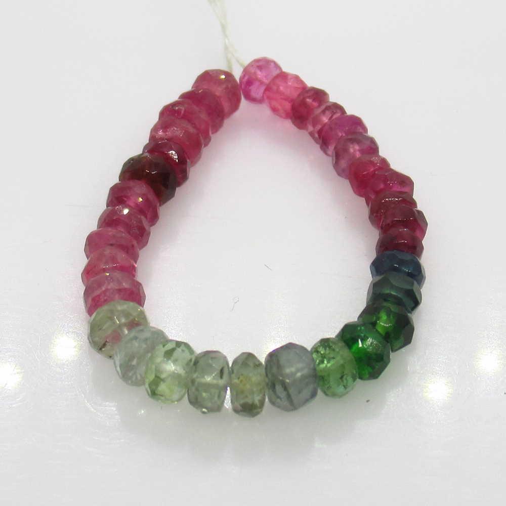 9.08 Ct Natural 33 Drilled Multi-Color Tourmaline Round (1 of 2)