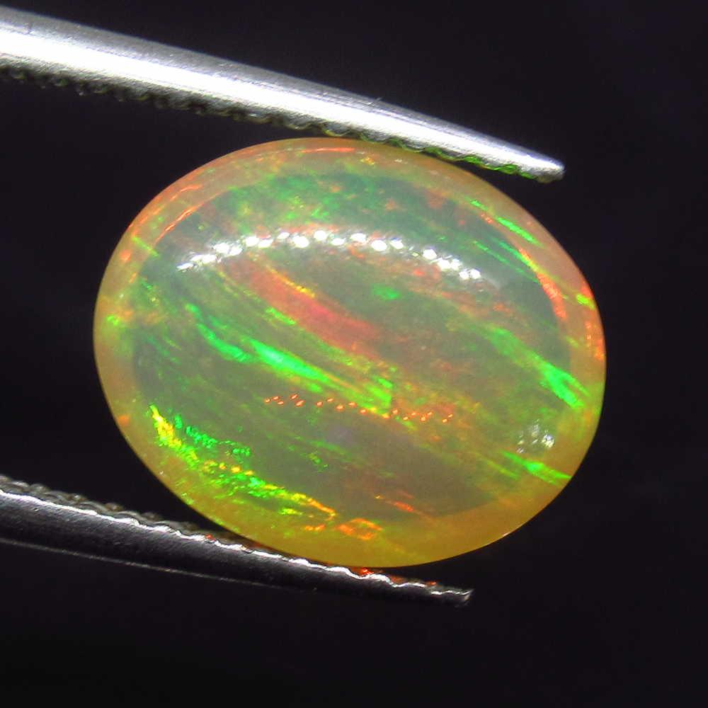 2.55 Ct Natural Ethiopian Multi-Color Fire Opal Oval (1 of 3)