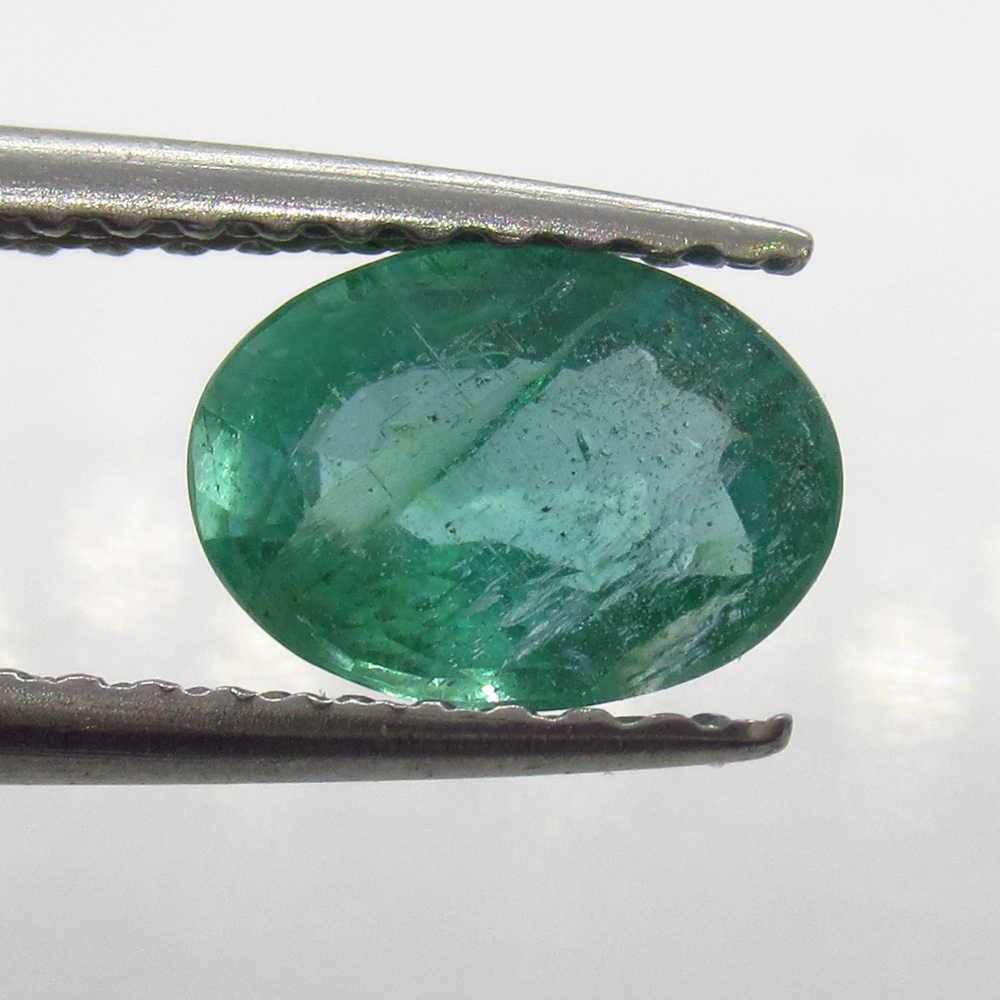0.79 Ct Natural Zambian Emerald Oval Cut (1 of 2)