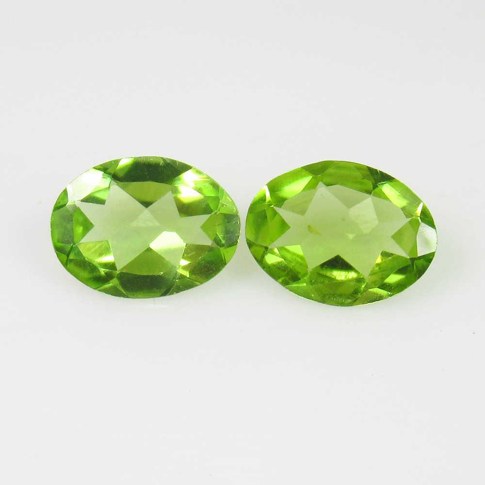 3.31 Ct Natural Pakistan Peridot Oval Pair (1 of 2)