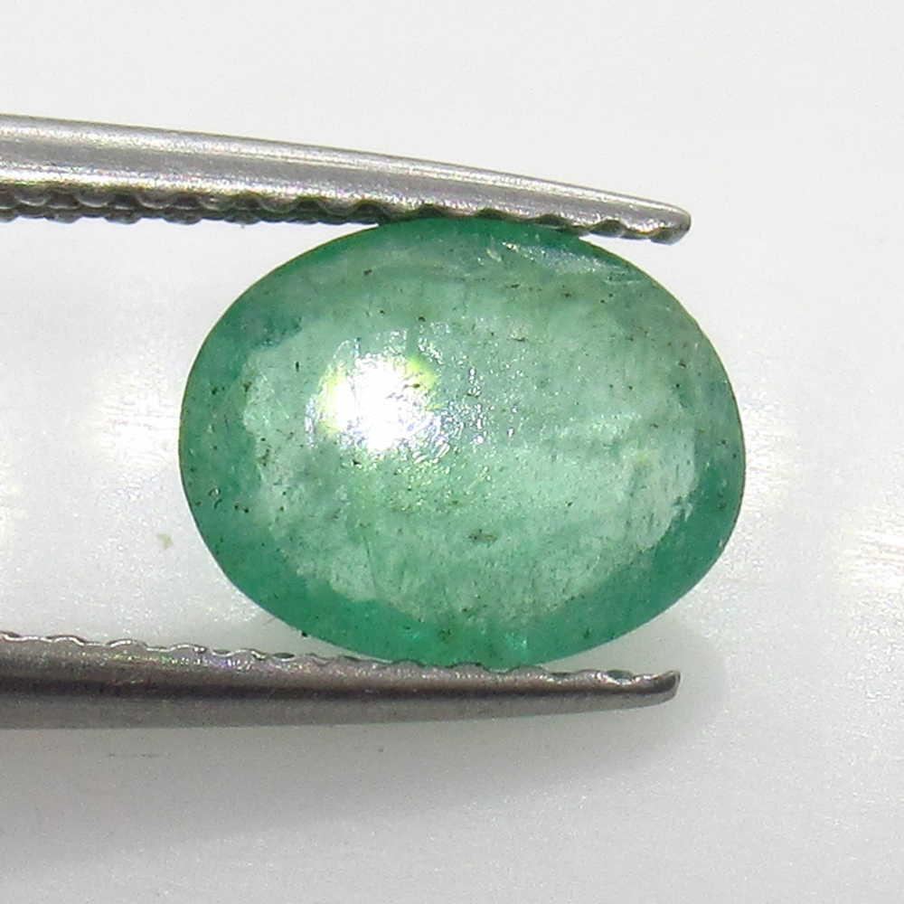 1.10 Ct Natural Zambian Emerald Oval Cut (1 of 2)