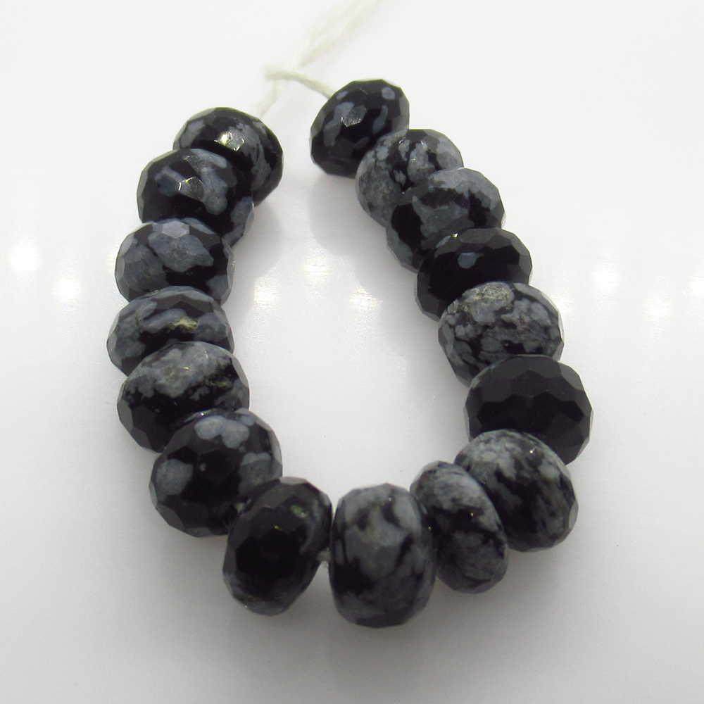 24.92 Ct Natural 16 Black Dendrite Opal Round Beads (1 of 2)