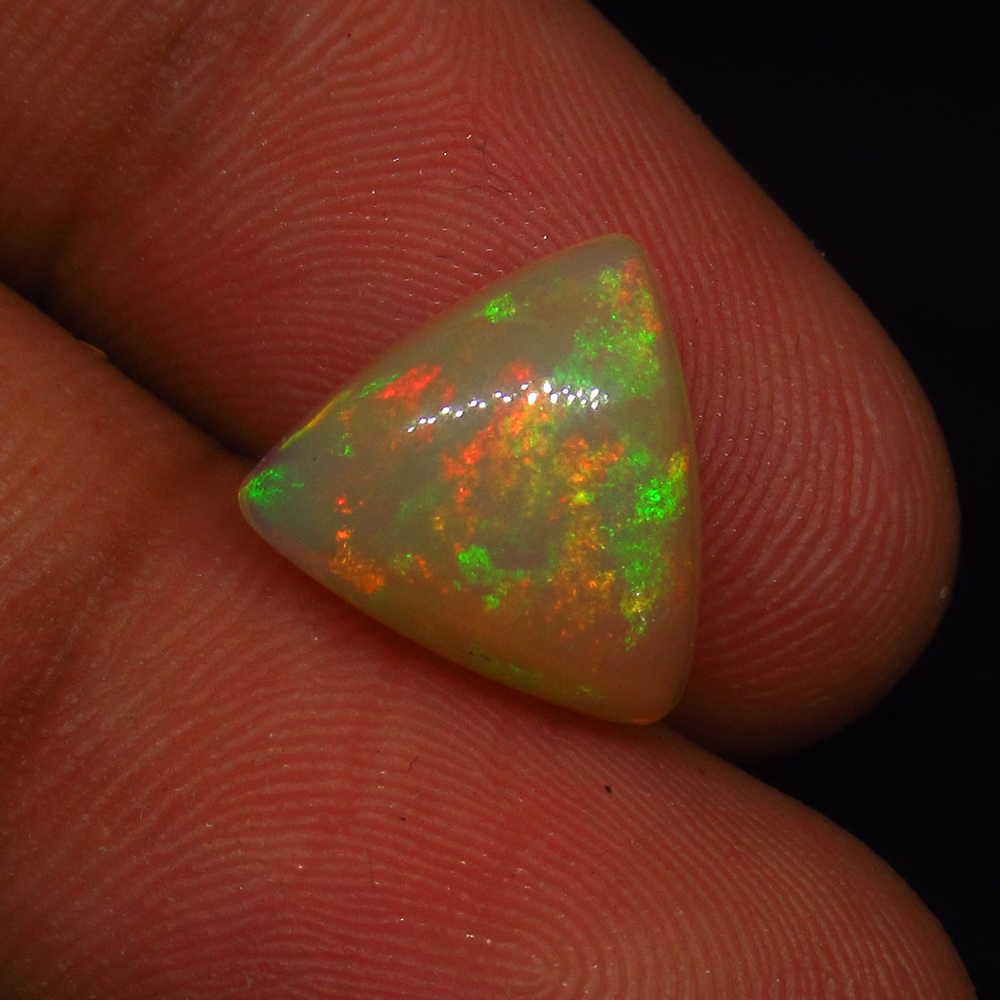 3.08 Ct Natural Multi-Color Fire Opal Trillion Cab (1 of 2)