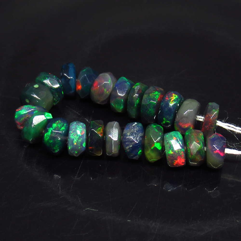 3.54 Ctw Natural 21 Drilled Faceted Black Opal Beads: No Reserve! Title: 3.54 Ctw Natural 21 Drilled Faceted Black Opal Beads Stone Clarity: Translucent Gemstones: Faceted Black Opal Beads Carat Weights: 3.54 Size/Dimensions: 4.00 to 4.30 mm / 21 PC's Ad