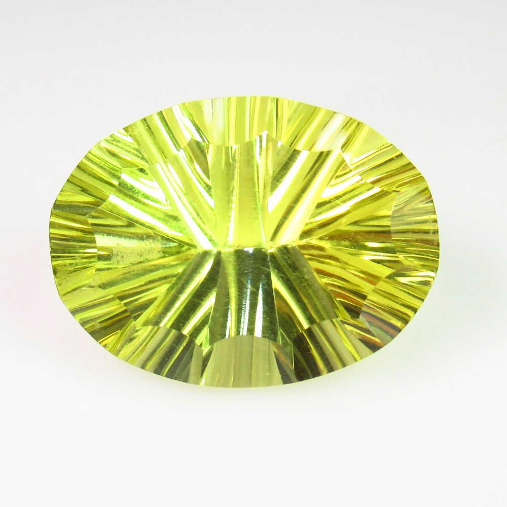 16.30 Ctw Natural Lemon Quartz Oval Concave Cut: Title: 16.30 Ctw Natural Lemon Quartz Oval Concave Cut Stone Clarity: VVS Gemstones: Natuarl Lemon Quartz Carat Weights: 16.30 Size/Dimensions: 20.40 x 15.50 x 10.50 mm Additional Information: Top Qua
