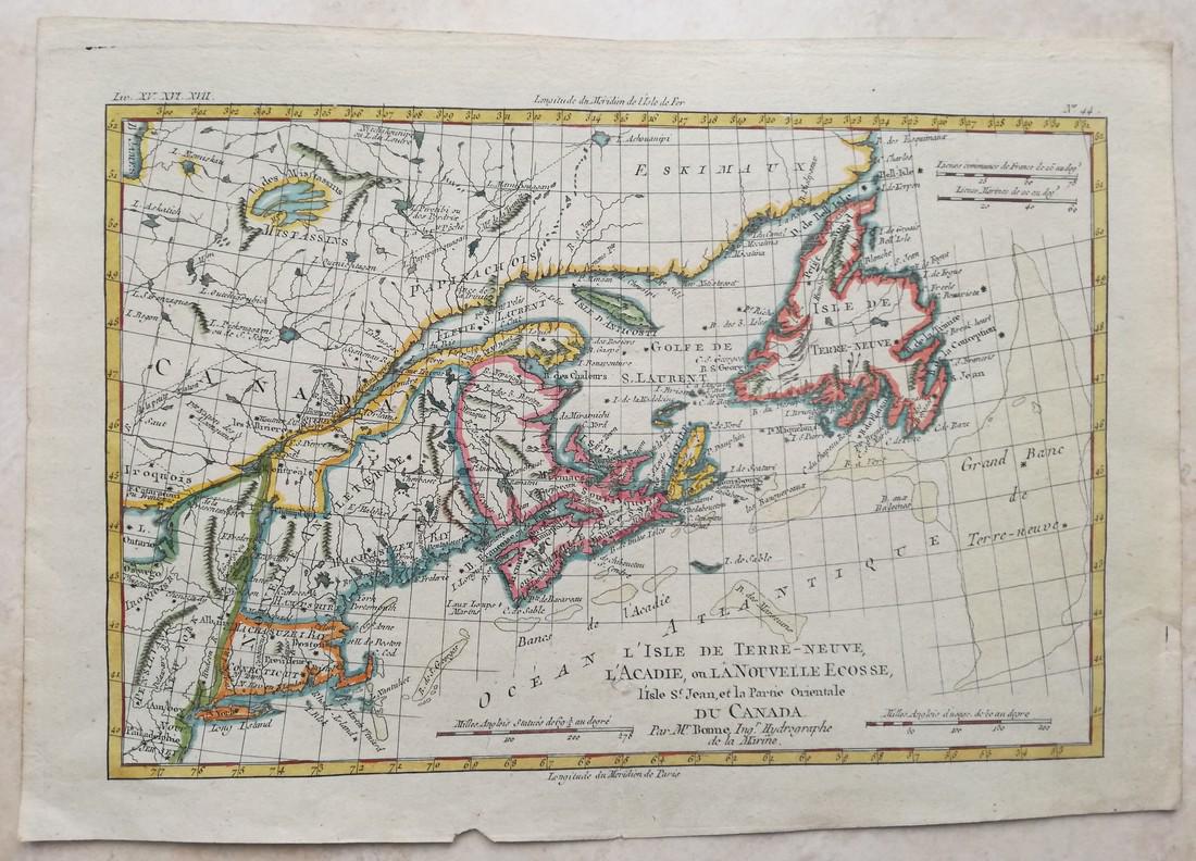 Bonne Antique Map Of Canadian - 81927530 1 X 