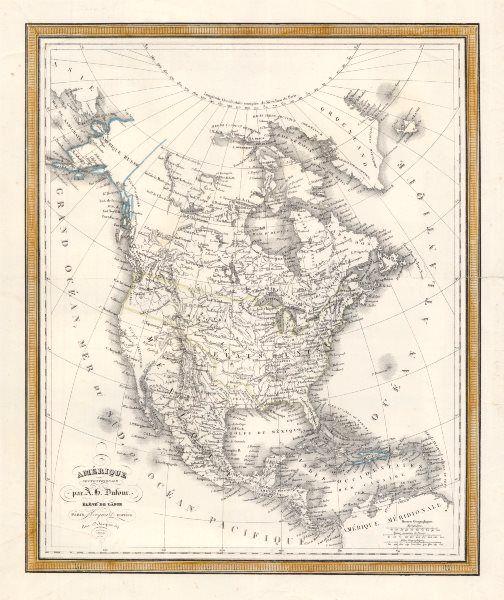 Amérique Septentrionale' by Auguste-Henri Dufour. North (1 of 2)