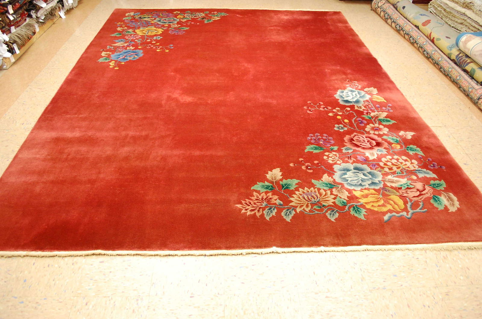c1930s ANTIQUE ART DECO ROOM SIZE CHINESE NICHOLS RUG (1 of 11)