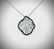 Sterling Silver Necklace w Black Diamonds & CZs Pendant