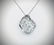 Sterling Silver Necklace w Black Diamonds & CZs Pendant - 3