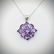 Sterling Silver Necklace w Clustered Amethyst Pendant