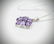 Sterling Silver Necklace w Clustered Amethyst Pendant - 2