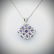 Sterling Silver Necklace w Clustered Amethyst Pendant - 3