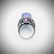 Sterling Silver Sz 7 Violet Jade & Amethyst Ring - 3