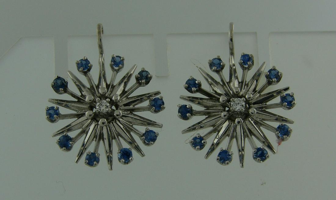 Vintage c. 1960s SAPPHIRE DIAMOND & WHITE GOLD (1 of 6)