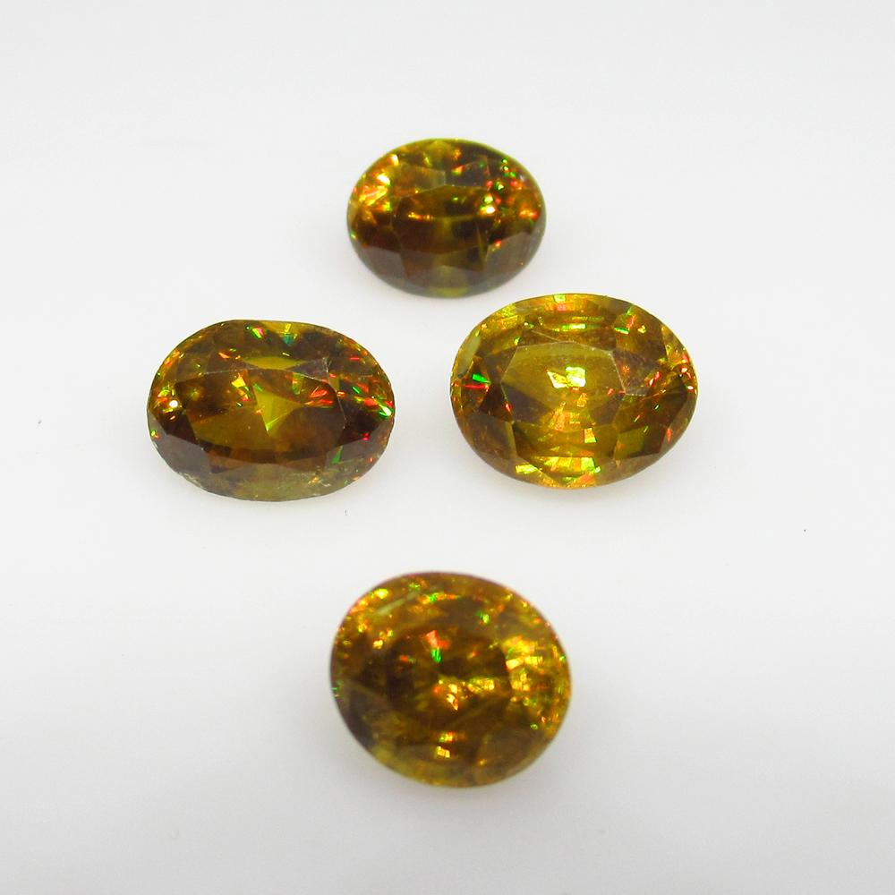 4.43 Ct Natural 4 Sphene Oval Set (1 of 2)