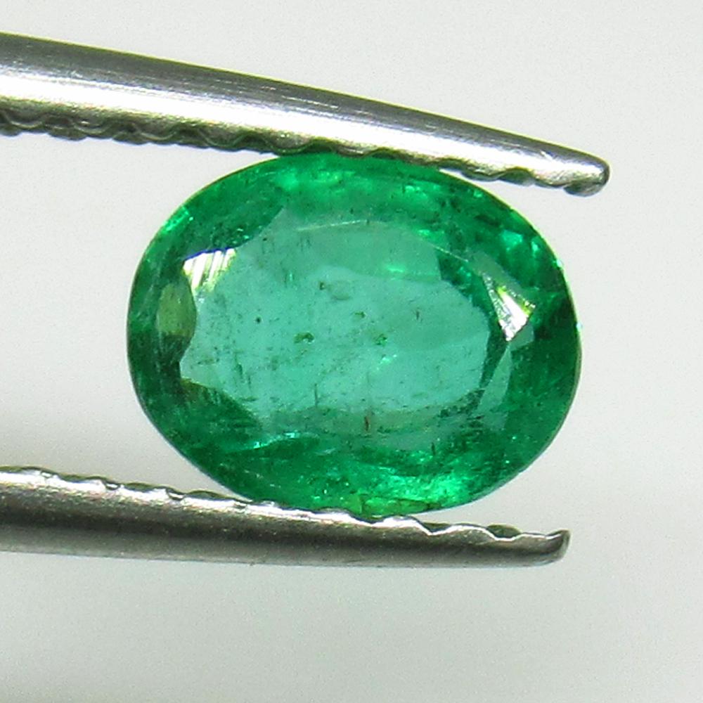 0.64 Ct Natural Zambian Emerald Oval Cut (1 of 2)