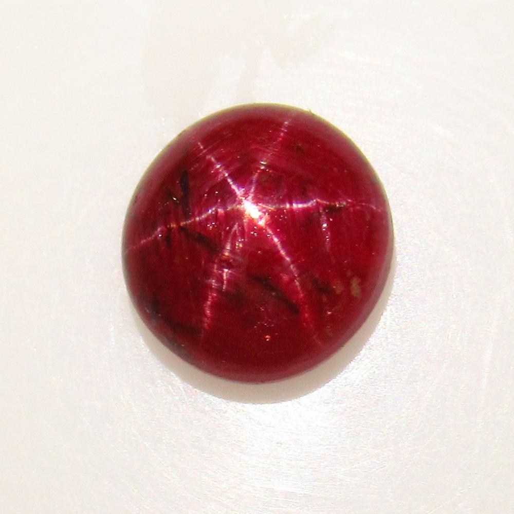 2.90 Ct Natural Six Line Star Ruby Round Cab (1 of 2)