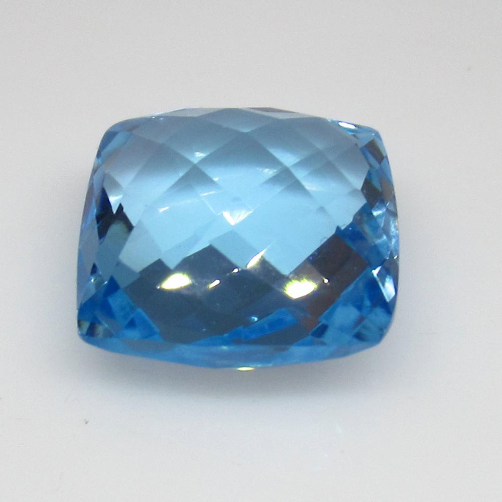 11.70 Ct Natural Blue Topaz Cushion Checkerboard Cut (1 of 2)