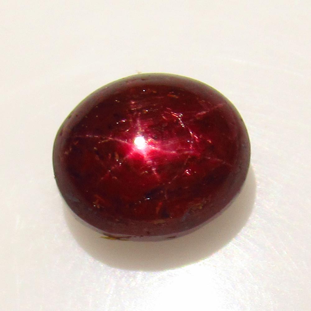5.55 Ct Natural Six Line Star Ruby Oval Cab (1 of 2)