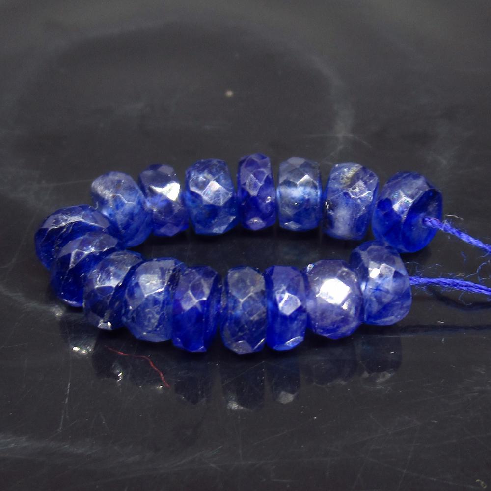12.33 Ct Natural 16 Blue Sapphire Round Beads (1 of 2)