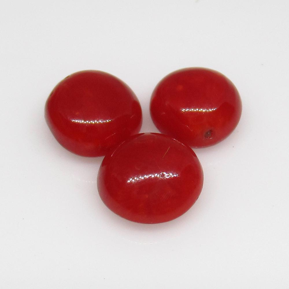 4.14 Ct Natural 3 Italian Red Coral Round Set (1 of 2)