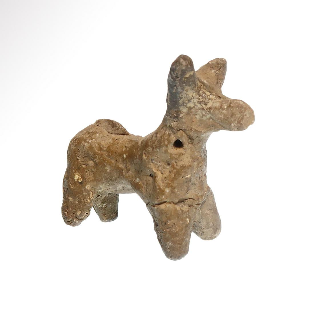 Sumerian Terracotta Horse: Title: Sumerian Terracotta Horse Date & Origin: Near East, c. 2000 B.C. Material: Terracotta Dimension: 4.2 cm L - 1 11/16 inches Provenance:Private UK collection, acquired in a London gallery in the 