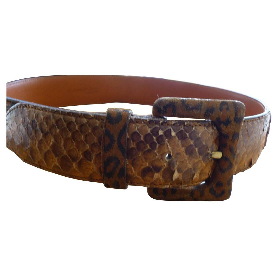 Ermanno Daelli Suede and Snakeskin Belt (1 of 4)