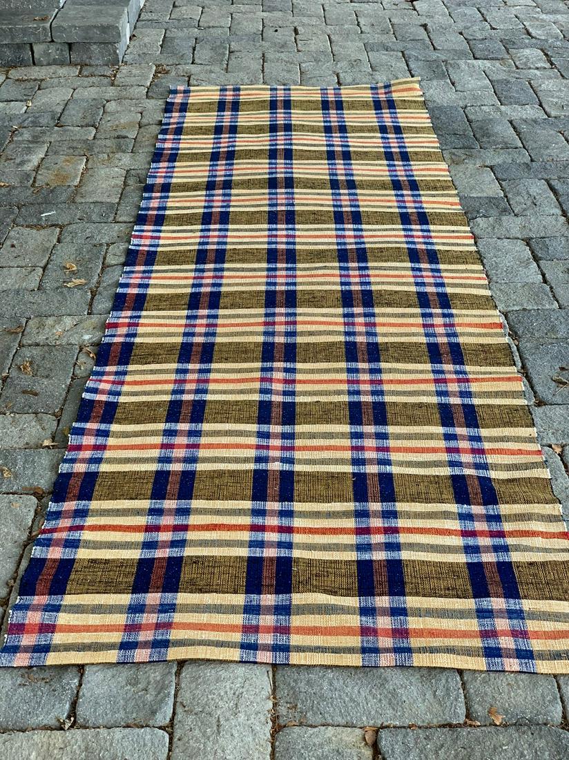 c. 1940 (Unused) Rag Carpet, Quebec: Title: c. 1940 (Unused) Rag Carpet, Quebec Date/Period: c. 1940 Dimension: 10 ft. 6 in Long. x 39 5/8” w Provenance:Boldly patterned, crisp plaid rag carpet. (Matching strips available). Shipping: D