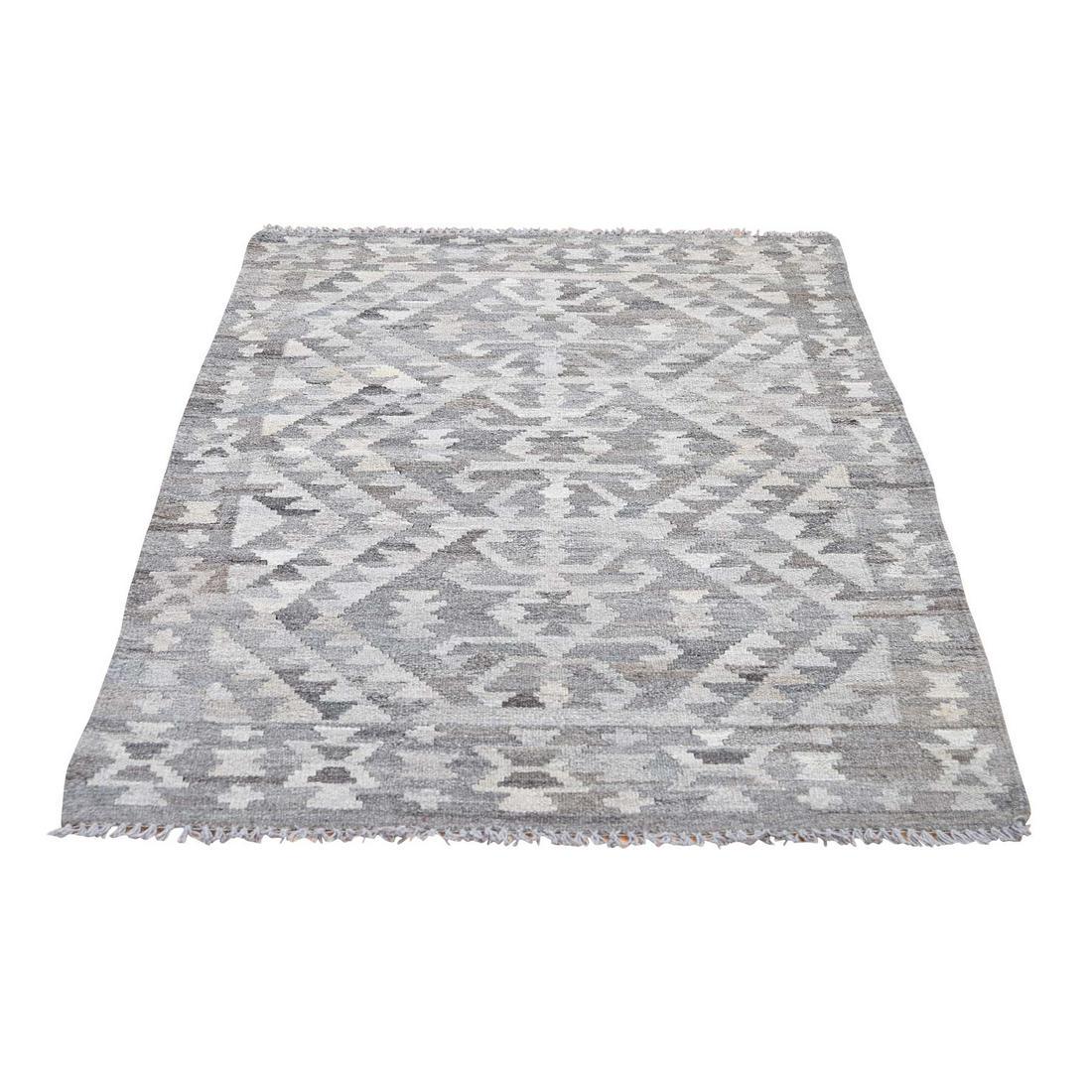 Undyed Natural Wool Afghan Kilim Reversible Hand Woven: Title: Undyed Natural Wool Afghan Kilim Reversible Hand Woven Oriental Rug Description: This is a truly genuine one-of-a-kind Undyed Natural Afghan Kilim Reversible Hand Woven Oriental Rug. It has bee