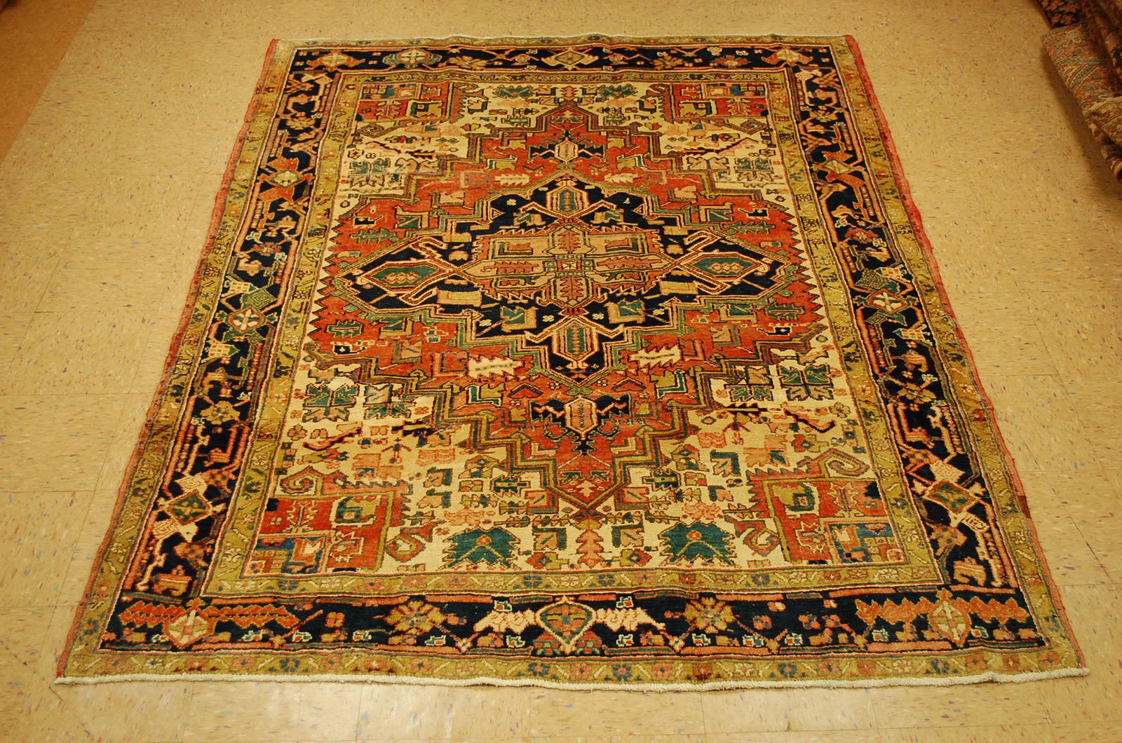 Ci 1910s ANTIQUE ROOM SIZE HERI Z SERAPI RUG 6.2x8.3 (1 of 12)