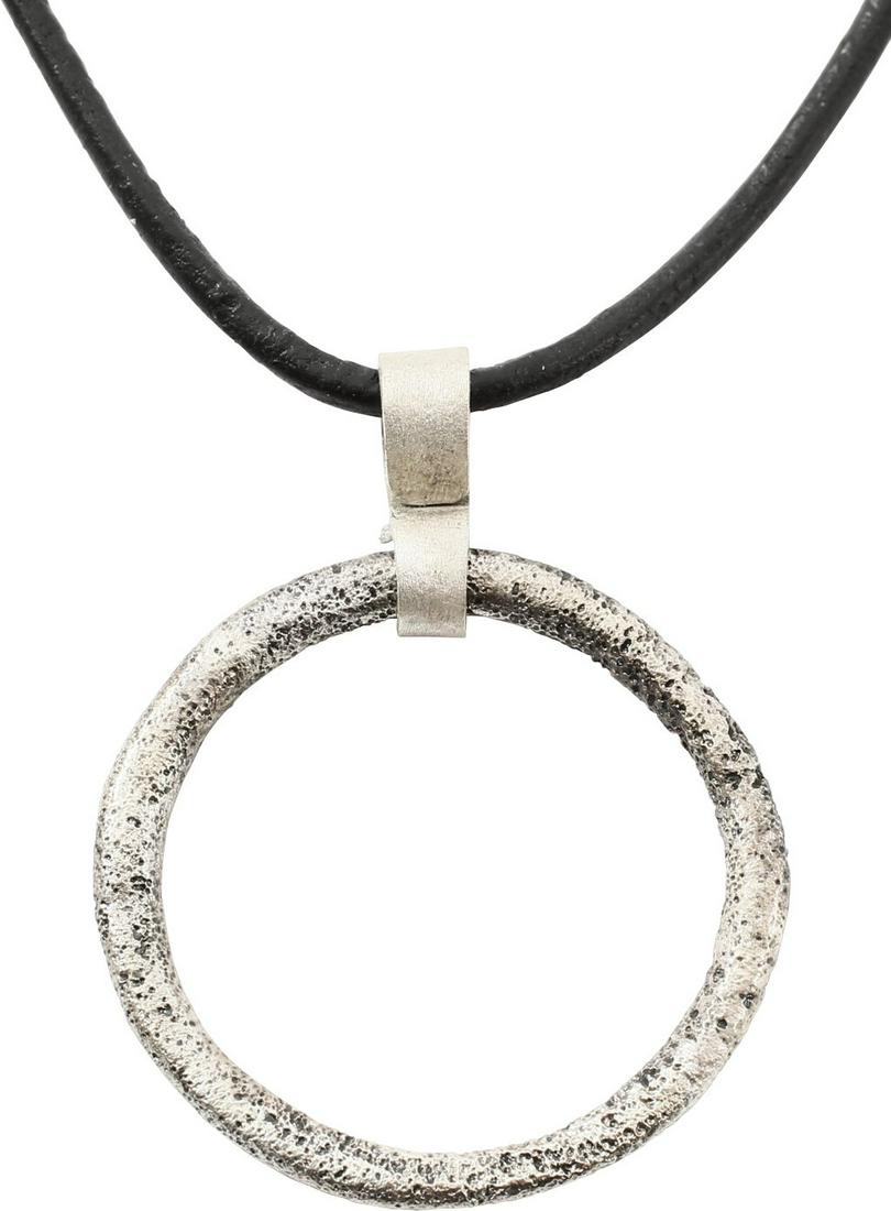 VIKING PROTECTIVE BROOCH 9th-11th CENTURY AD JEWELRY: Worn in numbers on the surface of the jerkin, these small metal brooches provided a measure of protection against sword cuts and, in fact, were a form of armor. See current Public Television programmi