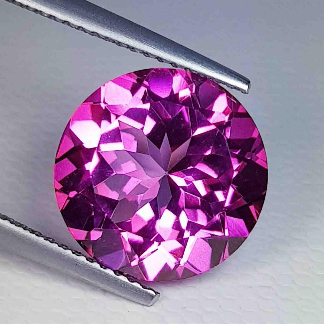 7.31 ct Natural Pink Topaz Round Cut (1 of 7)