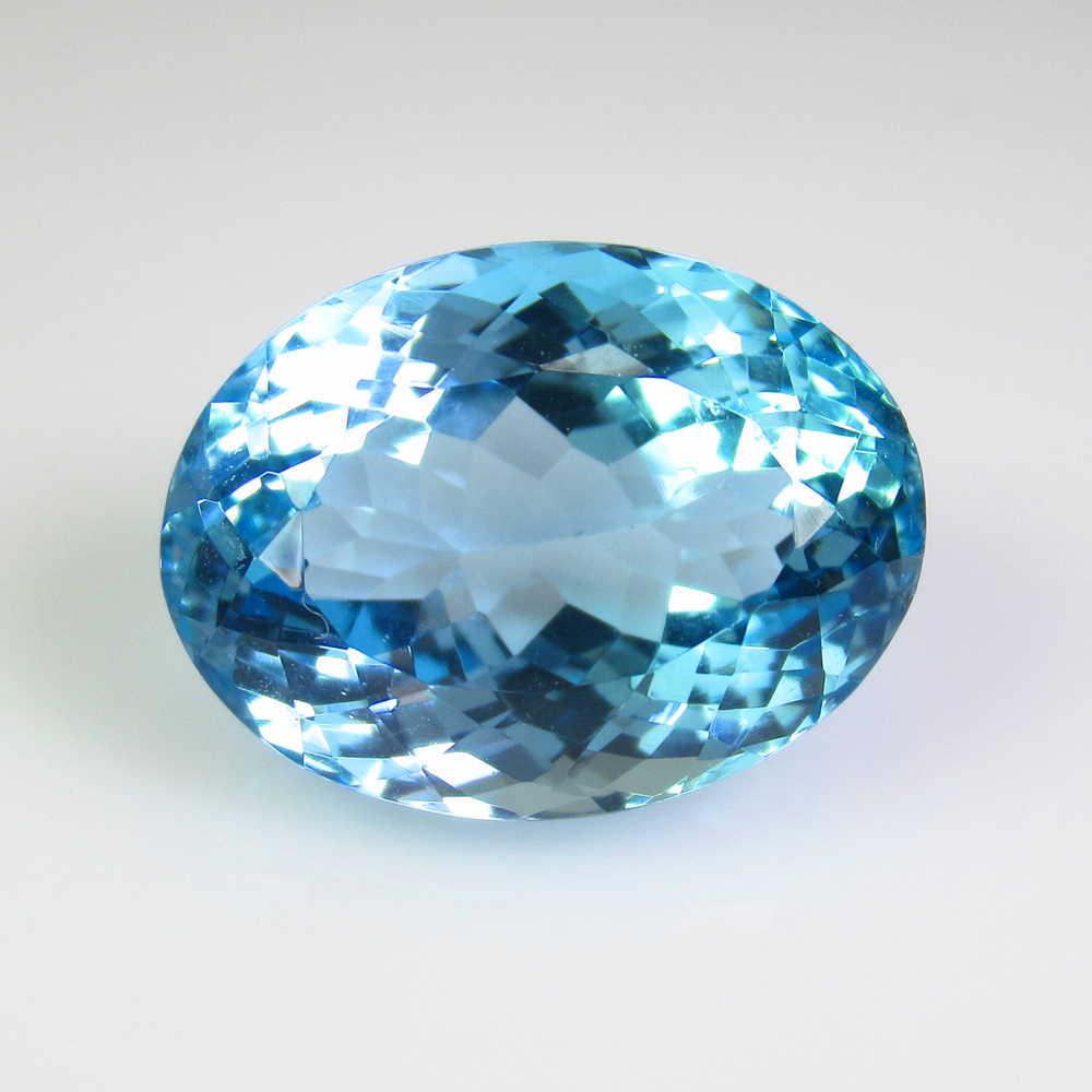 22.98 Ctw Natural Swiss Blue Topaz 19X14 mm Oval Cut (1 of 2)