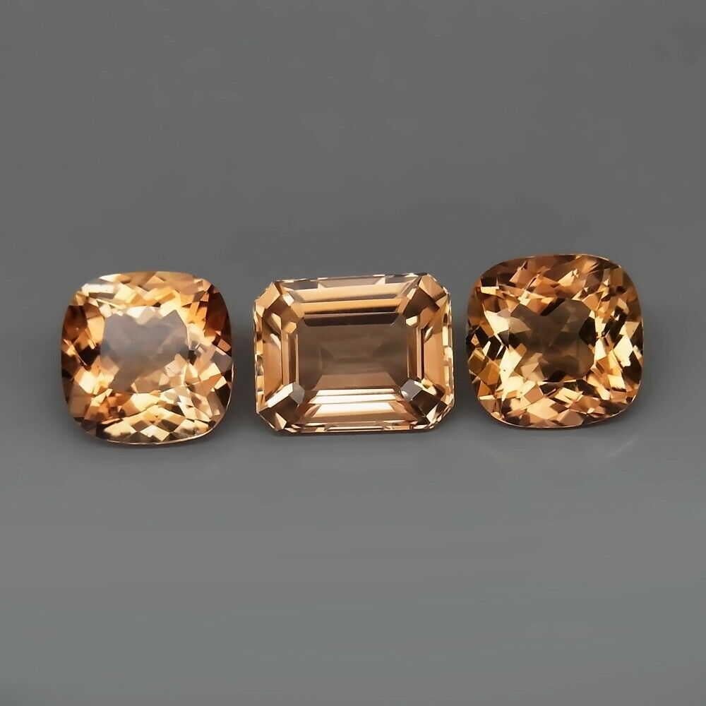 12,66 ct Natural Imperial Topaz 3Pcs 12,66 ct (1 of 2)