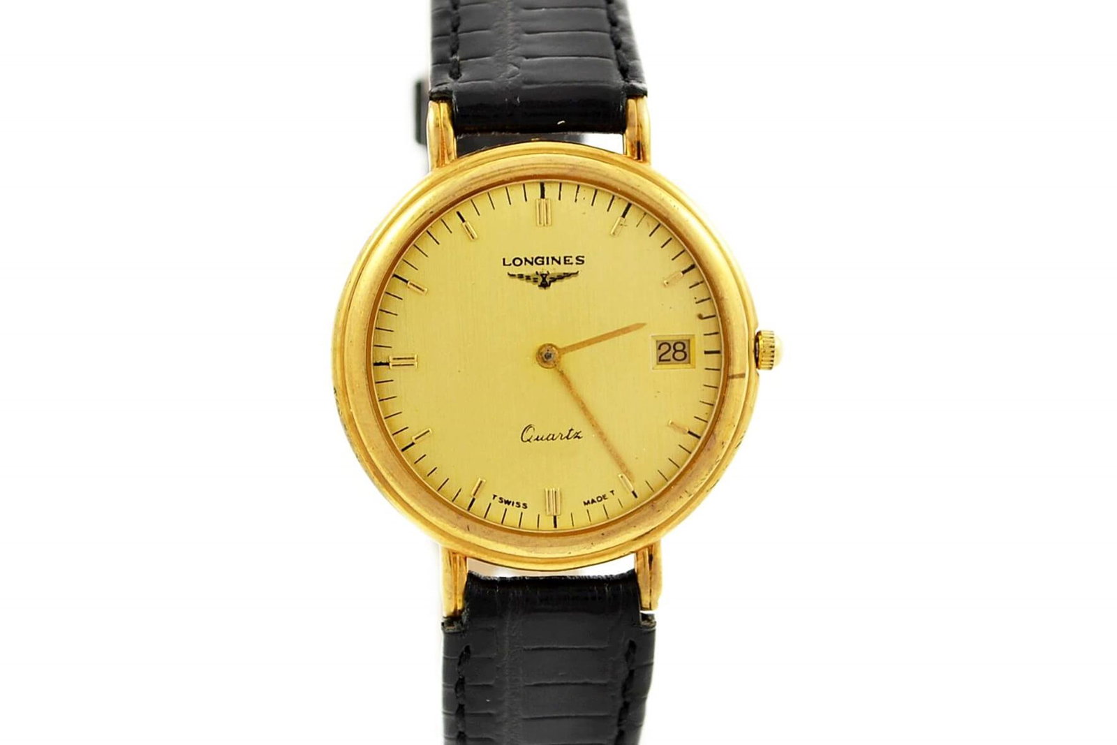 Vintage Longines Classic Quartz Gold Plated Midsize: Title: Vintage Longines Classic Quartz Gold Plated Midsize Watch Brand: Longines Date: 1990s Model: Classic Movement: Quartz Functions: Time Case Metal: Gold plated Case Size: 30mm X 37mm Diamonds/Gem