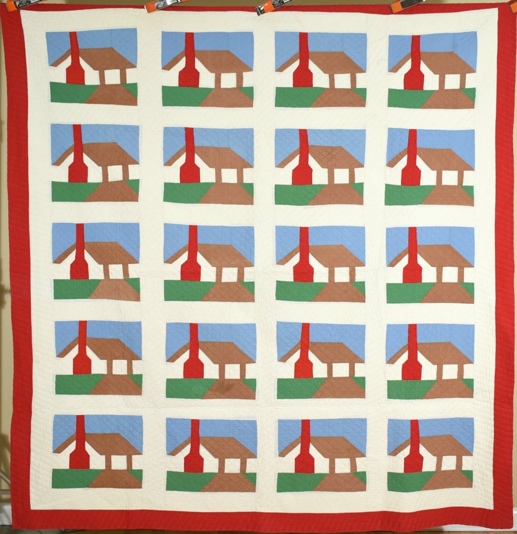30's Honeymoon Cottage House Quilt (1 of 6)