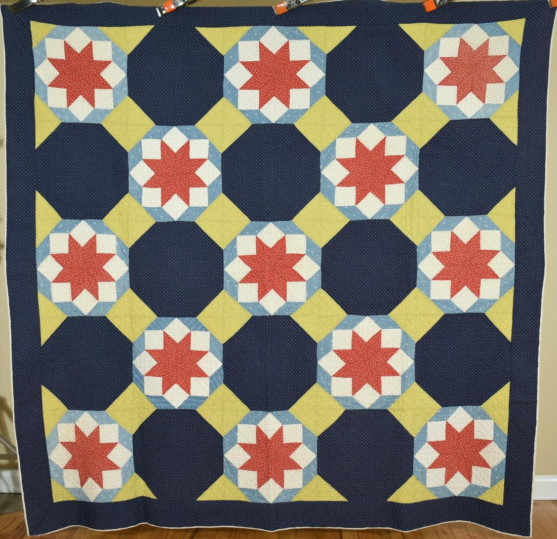 Carpenter's Wheel Star Quilt c. 1880 (1 of 6)