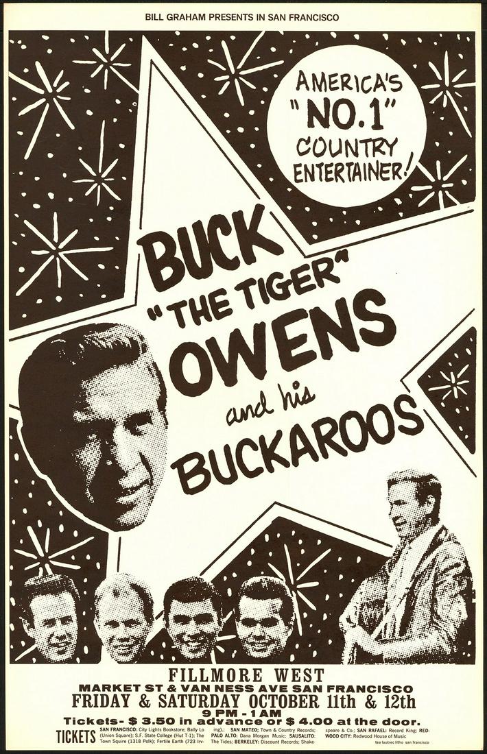 BG-140A Buck Owens Fillmore Poster (1 of 1)
