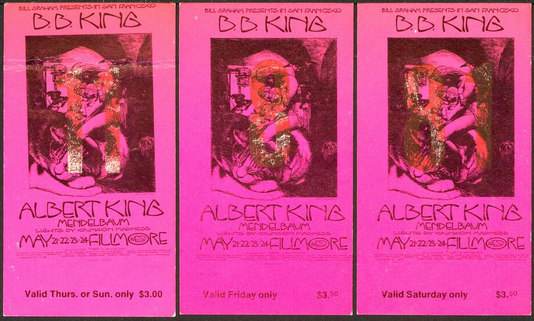 Very Scarce BG-235 B.B. King Ticket Set (1 of 1)