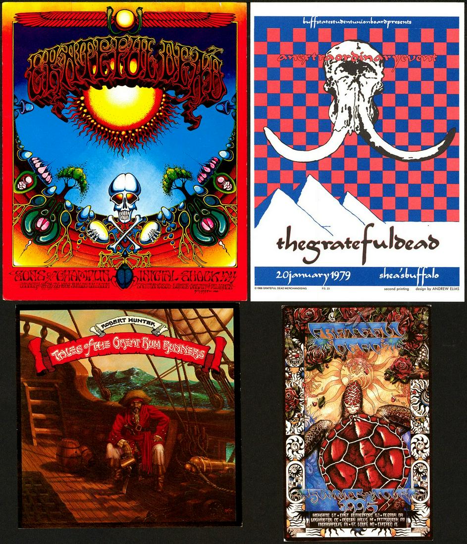 Three Grateful Dead And One Robert Hunter Handbills (1 of 1)