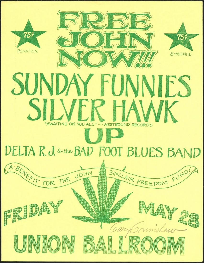 Signed Union Ballroom 'Free John Now' Handbill (1 of 1)