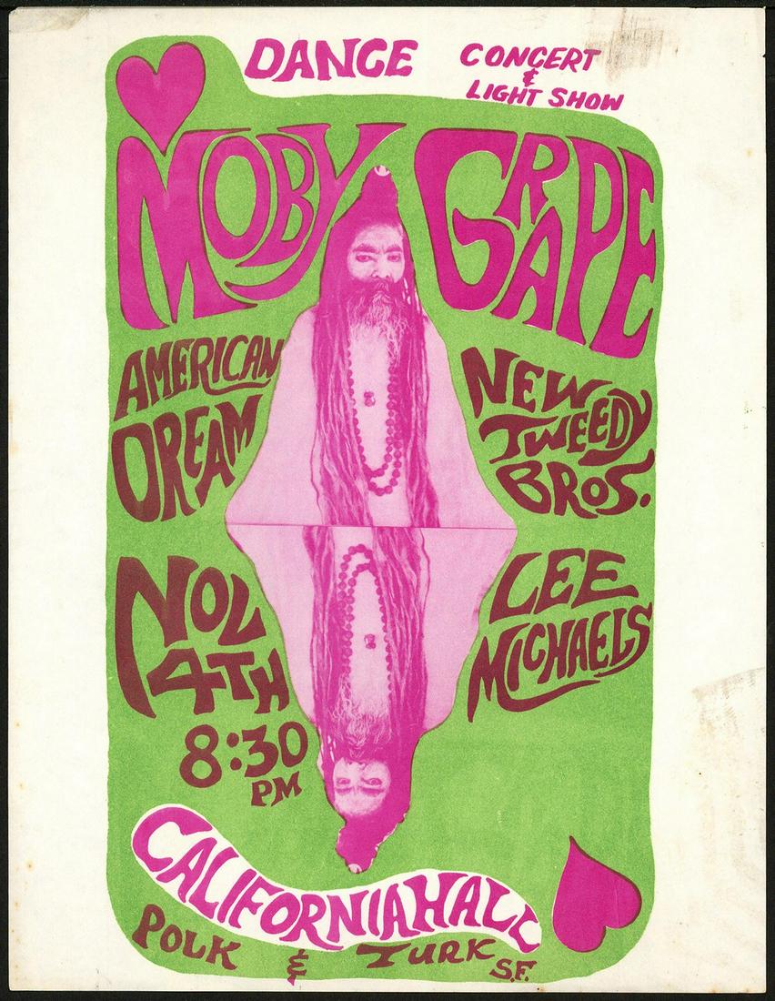 Scarce Moby Grape California Hall Handbill (1 of 1)