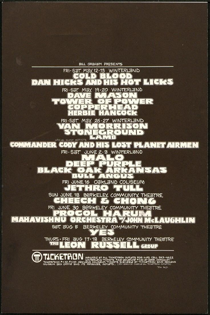 Bill Graham Presents Postcard Featuring Cold Blood (1 of 1)