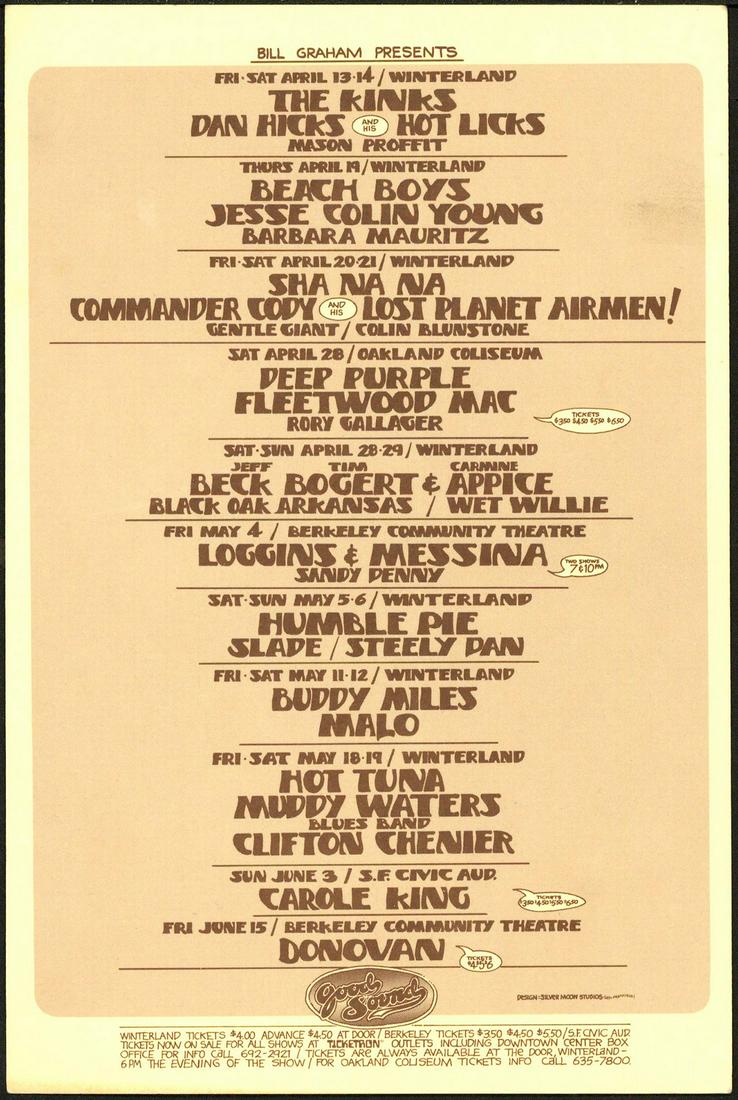 Multi Venue Bill Graham Presents Postcard (1 of 1)